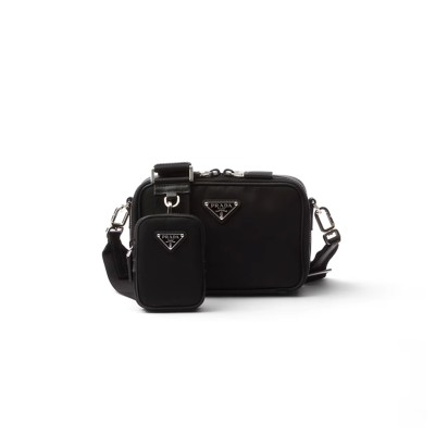 PRADA BRIQUE RE-NYLON AND SAFFIANO LEATHER BAG 2VH070 (19*12.5*5.5cm)